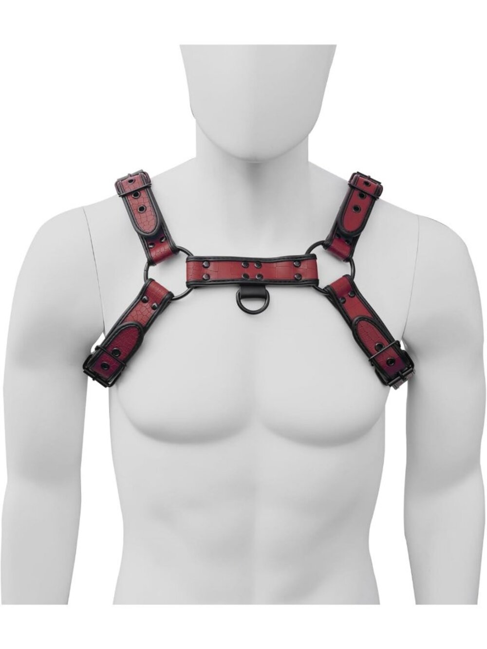 Stylish Men's Crocodile Texture PU Leather Body Harness & Suspenders Belt - Picture 6 of 7
